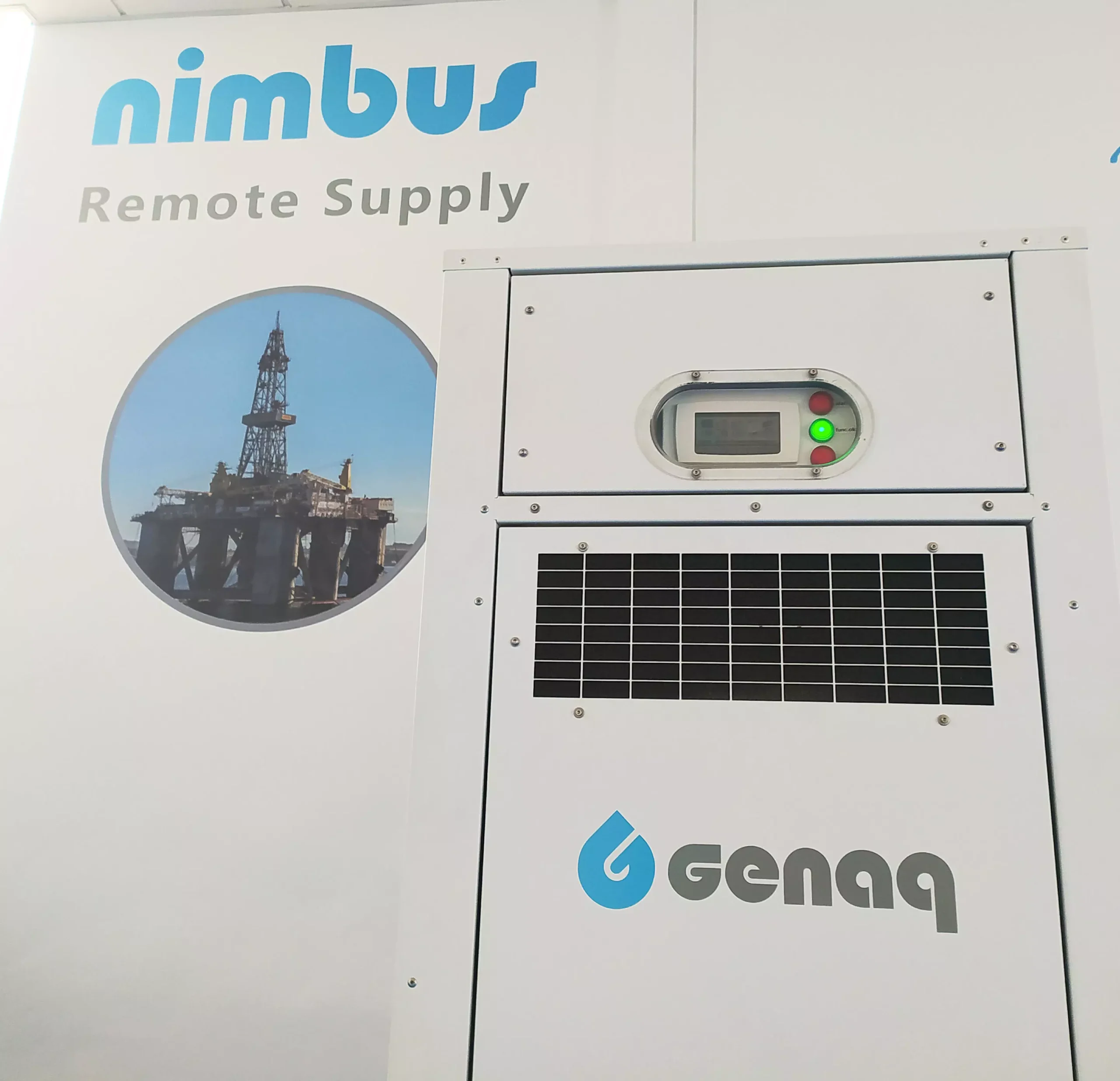 Generador de agua atmosférica GENAQ en operación industrial