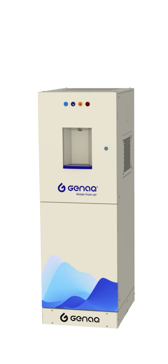 Generador de agua atmosférica GENAQ Stratus S50 — dispensador comercial